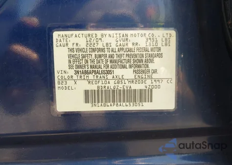 2010 Nissan Sentra 2.0 from USA, damaged, VIN 3N1AB6AP8AL653051